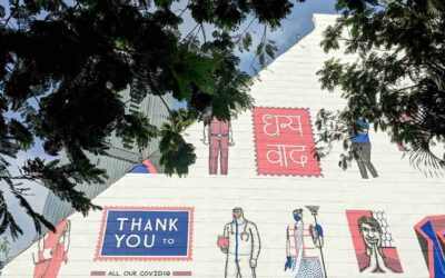 A visual tribute comes to life on the facade of RPG House, Mumbai, saluting the city’s COVID-19 warriors