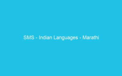 SMS – Indian Languages – Marathi