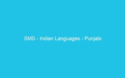 SMS – Indian Languages – Punjabi