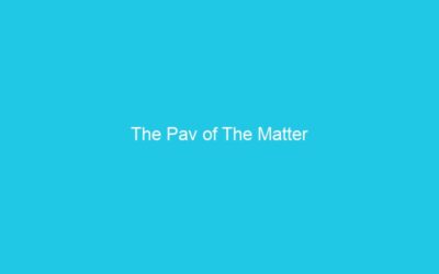 The Pav of The Matter